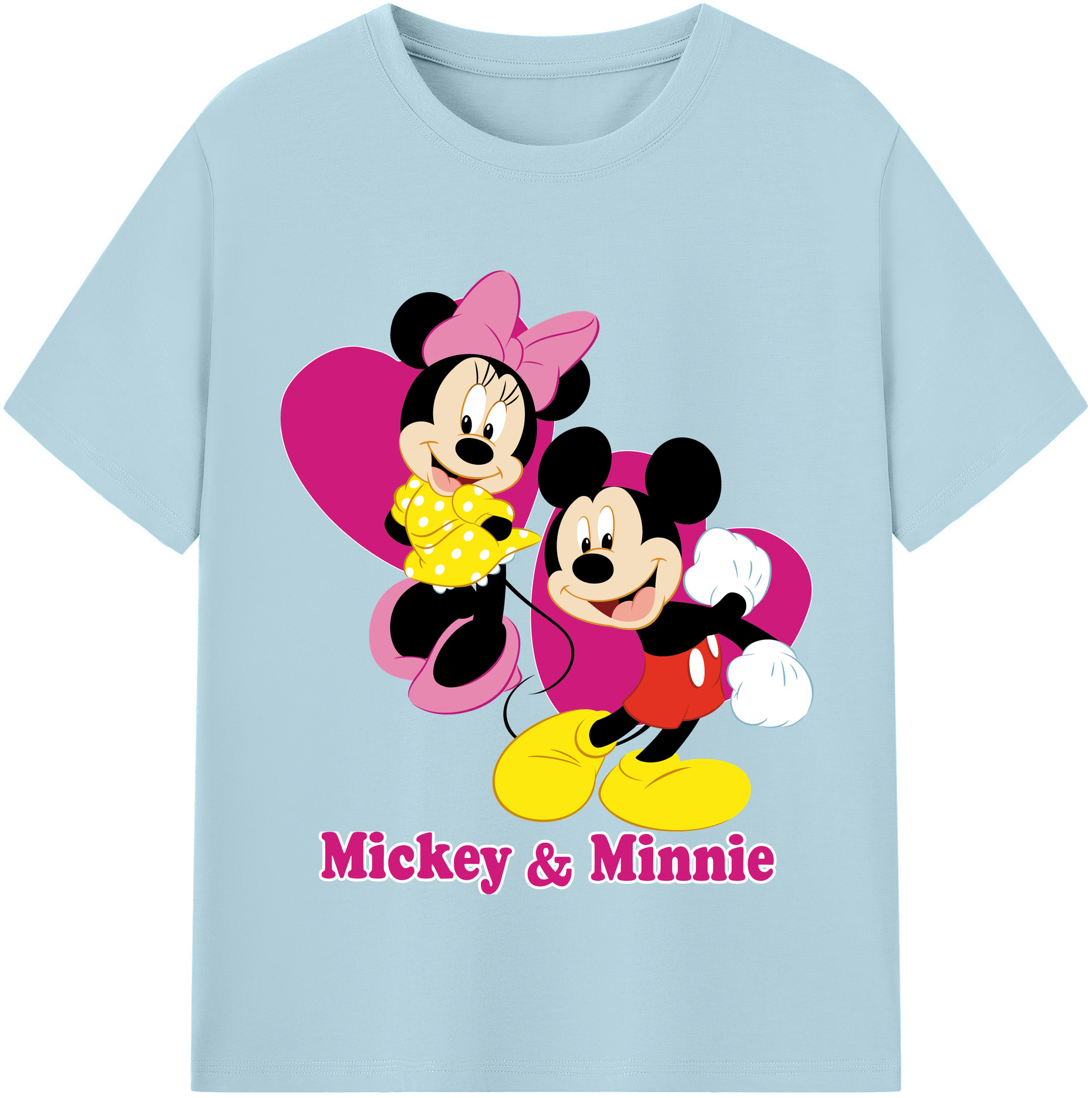 （画像用） ミッキーマウス Mickey Mouse 綿100％半袖Tシャツ（フロントプリント）